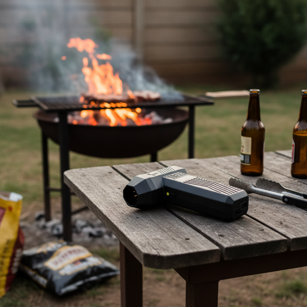 Fire pit fan natural photo